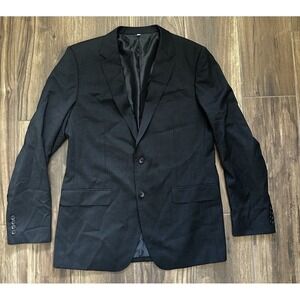 Bonobos Blazer Men 44L Black Wool Stretch Sport Jacket Std Fit Jetsetter